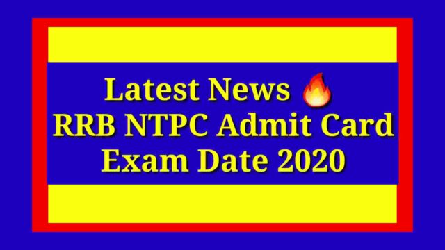 RRB NTPC Admit Card
