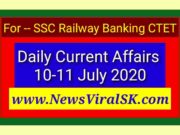 Current Affairs 10-11 July 2020