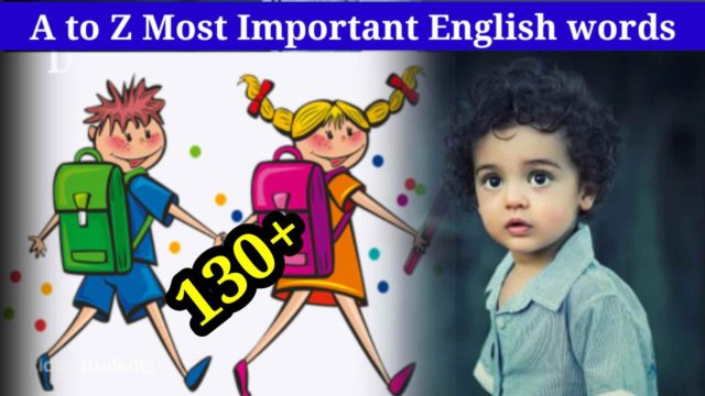 AtoZ Most Important English words for Children