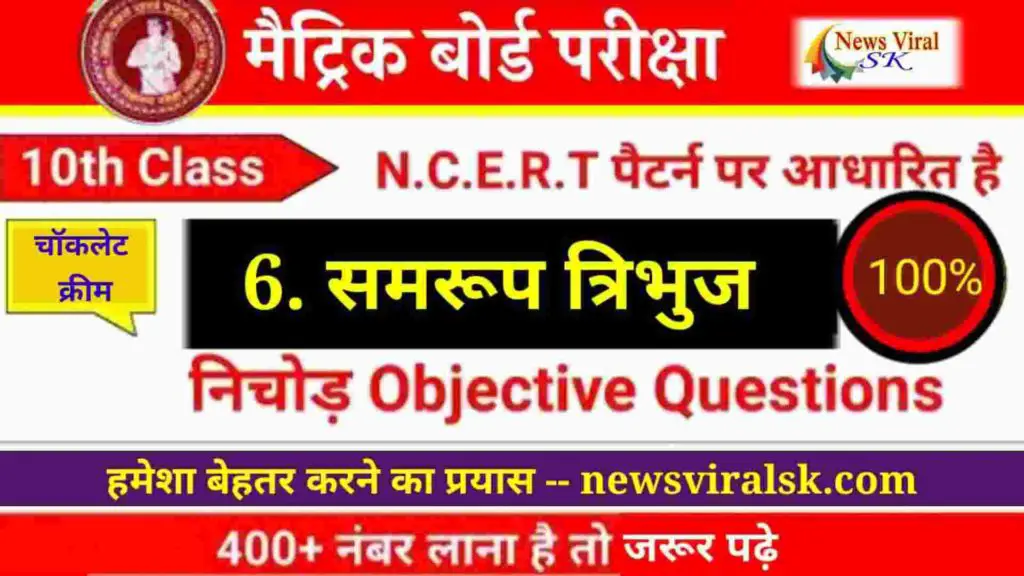 Similar Triangle vvi objective question answer class 10th
