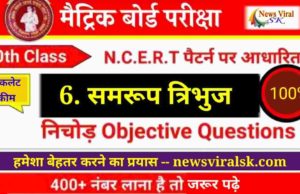 Similar Triangle vvi objective question answer class 10th