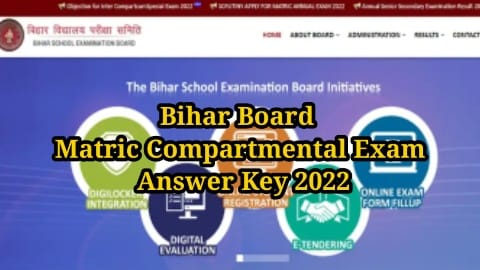 Bihar Board Matric Compartmental Exam Answer Key