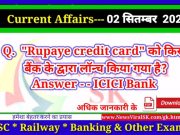 Daily Current Affairs pdf Download 02 September 2022