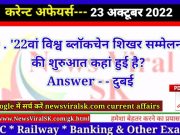 Daily Current Affairs pdf Download 23 October 2022
