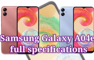 Samsung Galaxy A04e full specifications