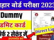 Matric Inter Dummy Admit Card 2023 Download Direct Link