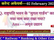 Daily Current Affairs pdf Download 02 February 2023