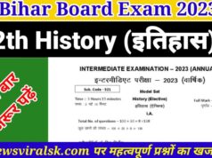 Bihar Board Inter 12th Exam 2023 History Model Viral Questions
