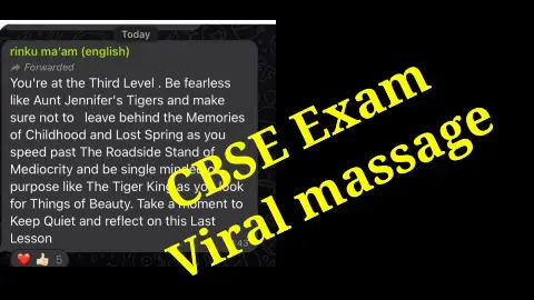 CBSE Exam Viral massage