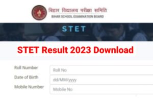 Bihar STET Result 2023 Direct Link