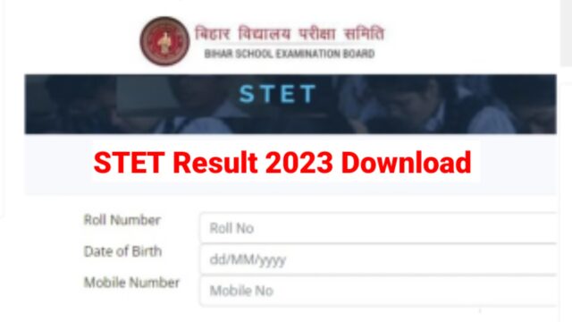 Bihar STET Result 2023 Direct Link