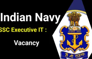 Indian Navy SSC Executive IT