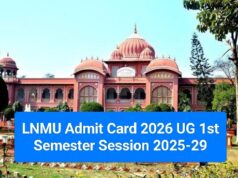 LNMU Admit Card 2026 UG 1st Semester Session 2025-29