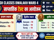 Satish Classes Dwalakh Ward 4 Weekly Math Test Result 2026: कक्षा 7वीं एवं 8वीं के विद्यार्थियों ने दिखाया शानदार प्रदर्शन