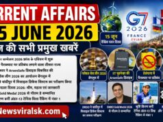 Current Affairs Today | 15 June 2026 | Latest Current Affairs MCQ & Static GK