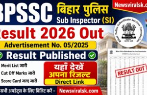 BPSSC Bihar Police Sub Inspector SI Result 2026 Out: Direct Link Active