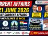 Current Affairs Today | 21 June 2026 | Latest Current Affairs MCQ & Static GK
