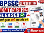 BPSSC SI Prohibition Admit Card 2026 Released: Hall Ticket Available, Direct Link Here