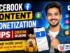 Facebook Content Monetization Tips: सफल Creator बनने की पहली सीढ़ी