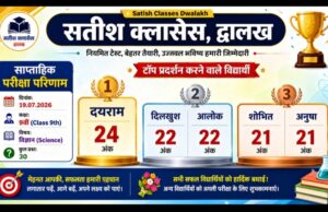 Satish Classes Dwalakh weekly Test: सतीश क्लासेस, द्वालख में कक्षा 9वीं की साप्ताहिक विज्ञान परीक्षा संपन्न