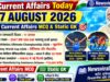 Current Affairs Today | 17 August 2026 Current Affairs | Latest Current Affairs MCQ & Static GK